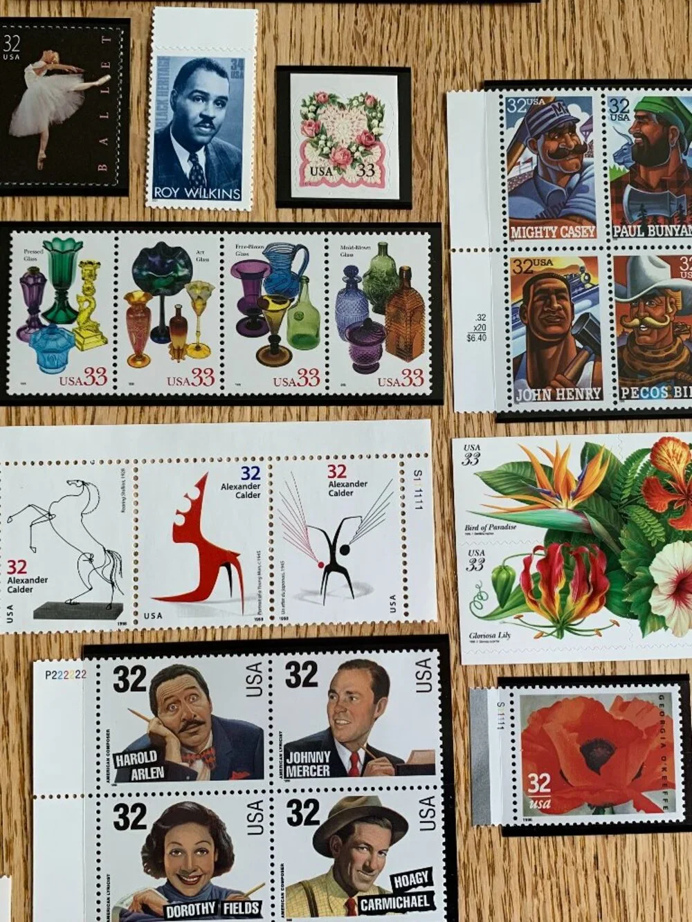 Vintage Ephemera - U.S. Postage Stamps 1986-1999, unused.  Buyer receives ALL!